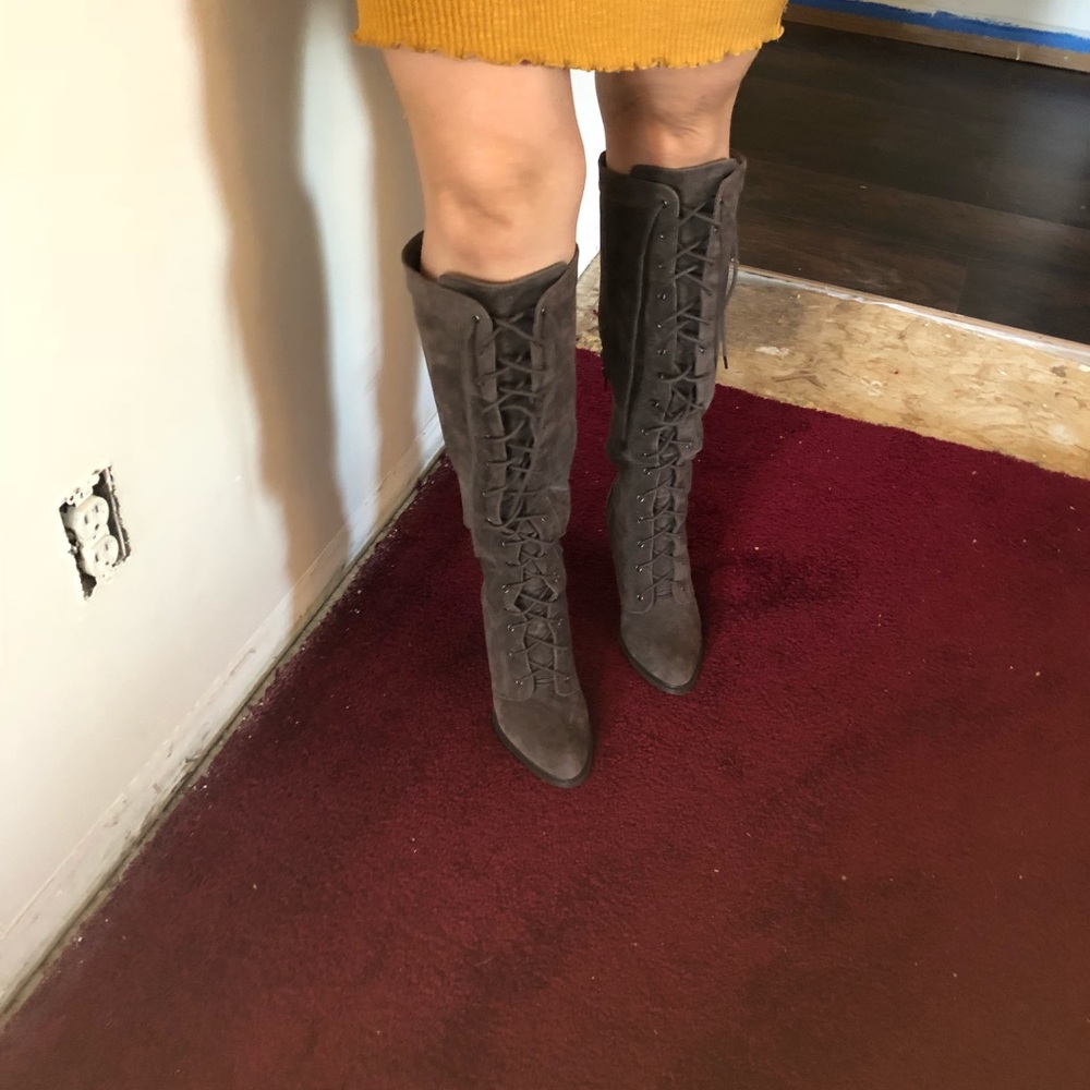 High velvet boots